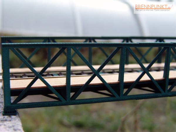 Eisenbahnbrücke H0, 8 Elemente, niedrig, eingleisig - 1:87