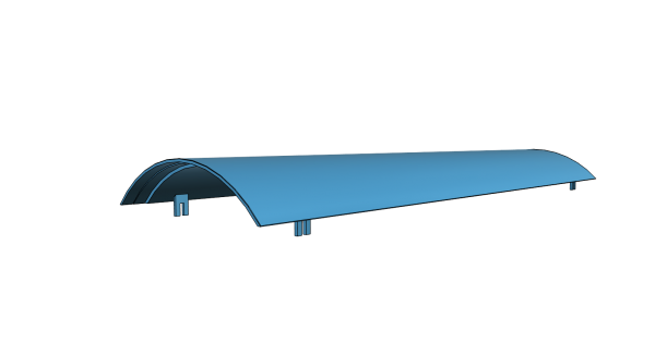 Dach für Gms54 mit PVC-Dachdecke für Brawa Gms54 passend - 3D-Druck