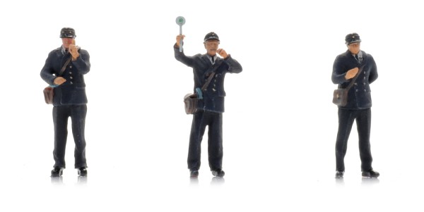 NS Schaffner auf dem Bahnsteig 50er bis 70er Jahre (3 Figuren)