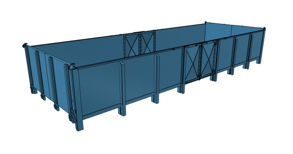 O 01 Blechwände Wagenkasten für Roco G10 Fahrwerk - 3D-Druck