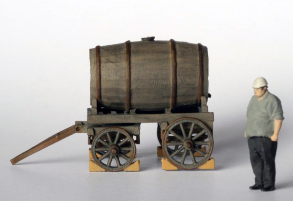Wasserwaagen mit Holzfass - 3D-Druck