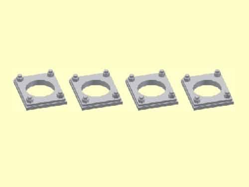 Spannplatte für Hülsenpuffer "Form A" und "Form B"