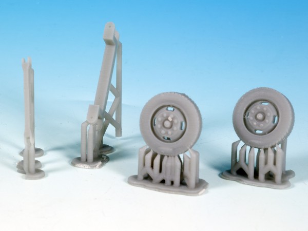 Lenkung mit Vorderrädern für Brekina Magirus-LKW - 3D-Druck