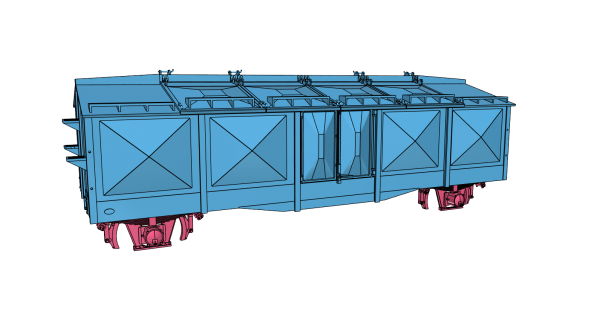 Bausatz Kmr35 - Klappdeckelwagen ohne Bremserhaus - 3D-Druck