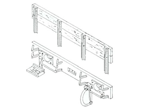 Pufferbohlen und Stirnborde, z.B. Smr 35, 1 Paar