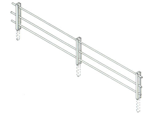 Zaun aus Blechprofilen - Spur 0