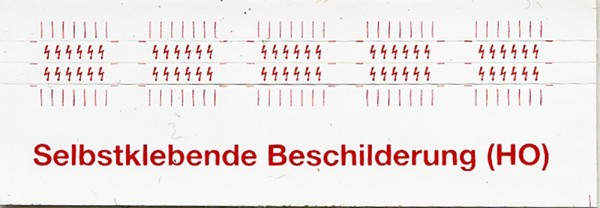 Fahrleitungswarnpfeile, selbstklebend