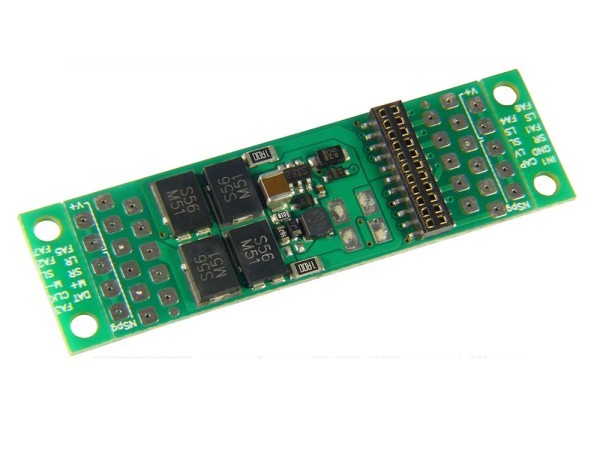 Zimo Lokplatine mit PluX22-Buchse, Anschl. als Lötpads