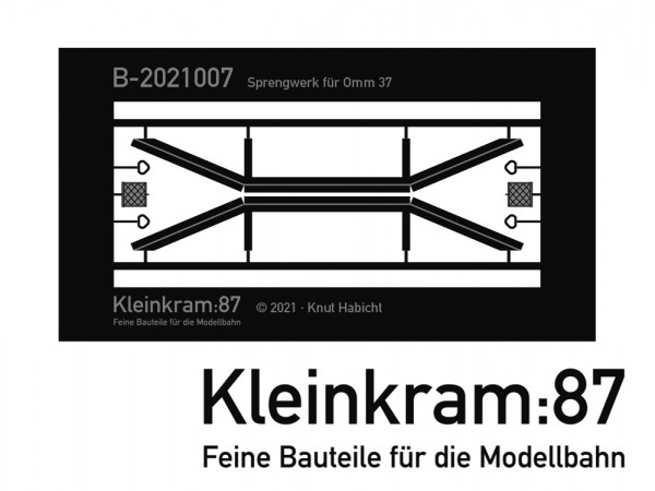 Sprengwerk für Omm37 - Neusilber geätzt