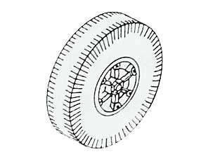Radsatz, Einfachreifen, Trilex Felge, z.B. Vomag ø 13,7mm