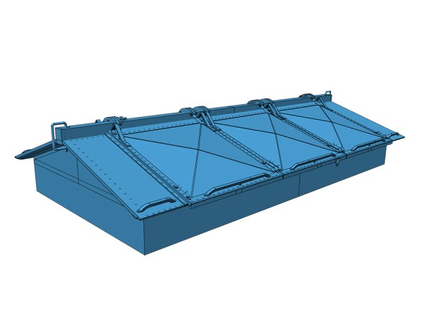 Klappenaufsatz für Fleischmann Klappdeckelwagen K06 / K Wuppertal - 3D-Druck
