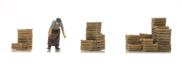 Marktverkäufer mit Kisten (1 Figur) - Spur N