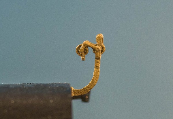 Heberleinbremsseilendrollen, gebogene Stütze für Stirnwand, sächs, Schmalspur