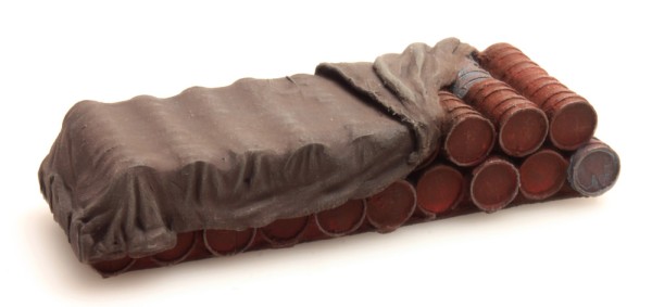 Ladegut Fässer mit Plane DAF Pritschen-LKW