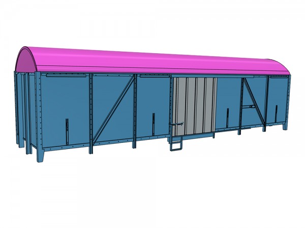 Umbausatz Glmhs 50 Versuchswagen mit Polyesterdach und -tür - 3D-Druck