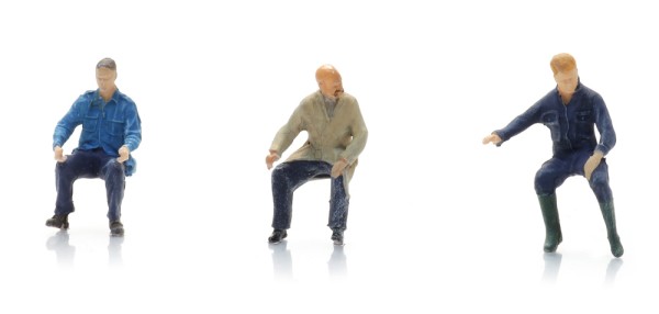 Gabelstaplerfahrer 1950-80 (3 Figuren)