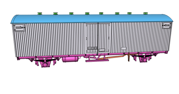 Bausatz Fährboot-Kühlwagen Tbnhs 30, Epoche III Beschriftung - 3D-Druck