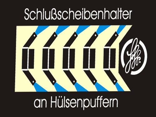Schlussscheibenhalter zur Montage am Puffer