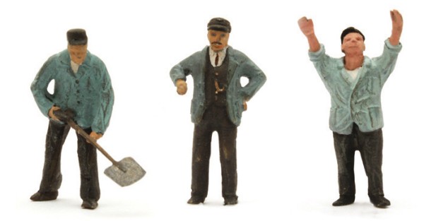 Set mit 3 Figuren Dampflokpersonal "Willem Ryersma", 1:87, Fertigmodell