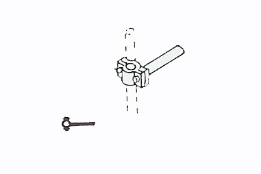 Halter für Sandfallrohre und Druckluftleitungen