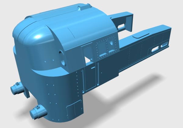 Umbausatz für Baureihe 74.13 ehemals LBE mit Teilstromlinienverkleidung - 3D-Druck