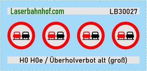 Verkehrsschild Österreich - Überholverbot alt groß - 7,8mm