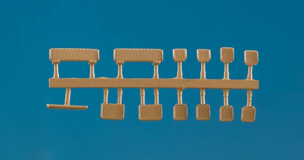 Trittstufen für Kessel, 2x mittel, 1x Scheitel, 2x groß, 8x klein
