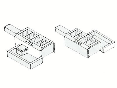 Weichantriebsattrappe für elekrtrische Weichenantriebe S 700