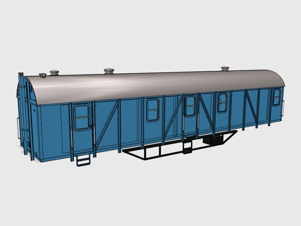 Bausatz Bauzugwagen - Duschwagen - Teilesatz - 3D-Druck