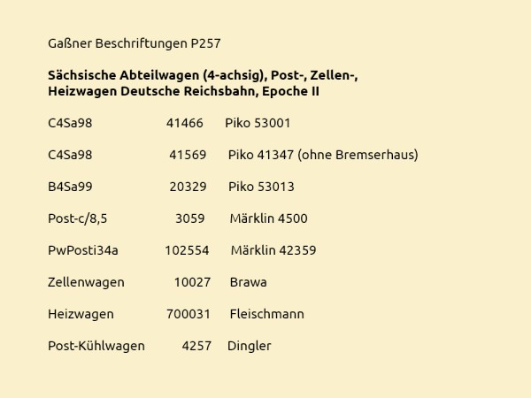 Sächsische Abteilwagen (4-achsig), Post-, Zellen-, Heizwagen Deutsche Reichsbahn, Epoche II