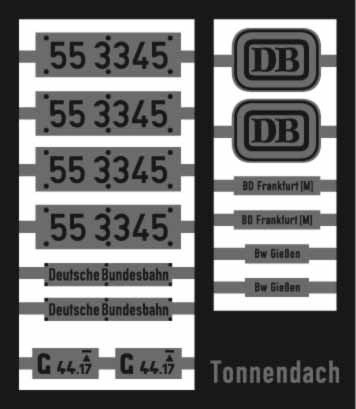 Neusilber-Ätzbeschriftung 55 3345 DB