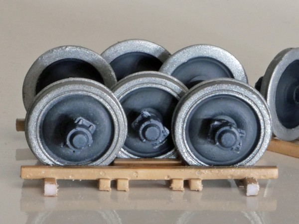Ladegestell mit 3 Radsätzen mit Rollenlagern - 3D-Druck