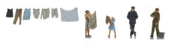Binnenschifferfamilie (4 Figuren)