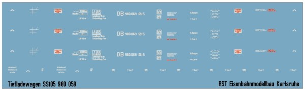 Beschriftungssatz für SSt 05 (3D-Druck von 3DMA)