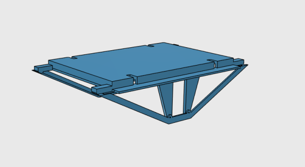 Sprengwerk mit Achshalter für Gh 05 - 3D-Druck