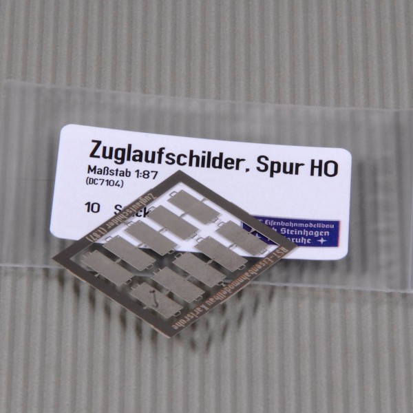 Zuglaufschilder Spur H0