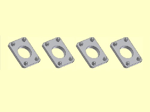 Spannplatte für Hochleistungspuffer - Bohrung 2,2 mm