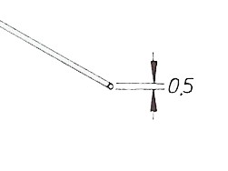 Messingdraht halb hart gerade gerichtet Ø 0,5 mm