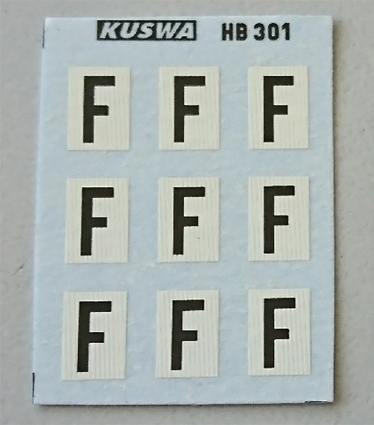 F-Schild groß für Streckenfersprecher 3,4 x 4,9 mm