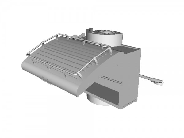 Westfalia PKW Anhänger Typ Mainz Deckel geöffnet - 3D-Druck