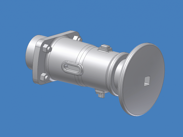 Puffer für iberische Breitspurfahrzeuge ø 400 mm, Pufferlänge 565 mm