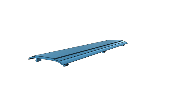 Dach für preußischen Abteilwagen ohne Laternenaufsatz (Bauform Aw Neuaubing) für Roco-Modell - 3D-Dr